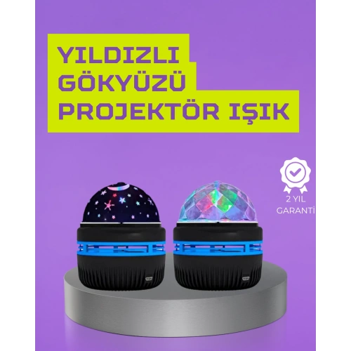 BFS USB’li Yıldız Projektör Lamba – Döner Galaxy Işık Şovu, Çocuk ve Yetişkin Uyku Lambası