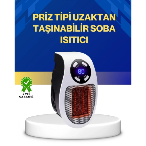 BFS Uzaktan Kumandalı Priz Tipi Seramik Isıtıcı Zaman Ayarlı