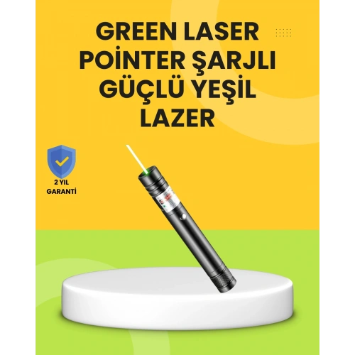BFS Uzun Mesafe Görünürlüklü Yeşil Lazer Pointer Şarjlı