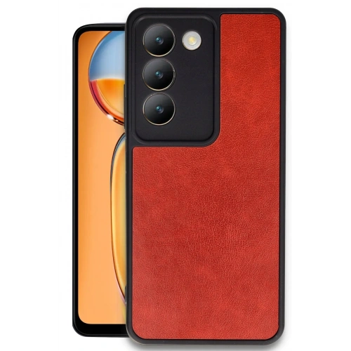 BFS  Vivo V30 Lite 4G Kılıf Aras Deri Kapak - Kırmızı