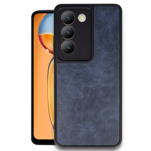 BFS  Vivo V30 Lite 4G Kılıf Aras Deri Kapak - Lacivert