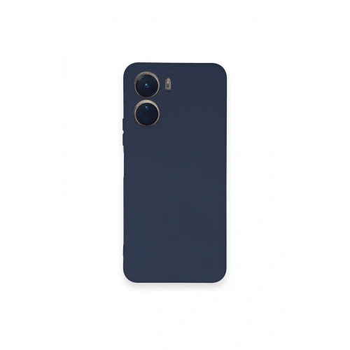 BFS  Vivo Y16 Kılıf Nano içi Kadife Silikon - Lacivert