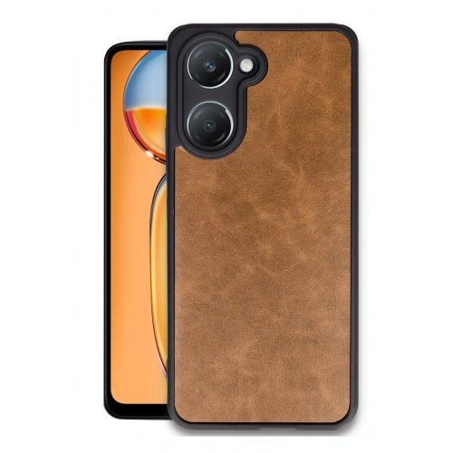 BFS  Vivo Y18 Kılıf Aras Deri Kapak - Taba