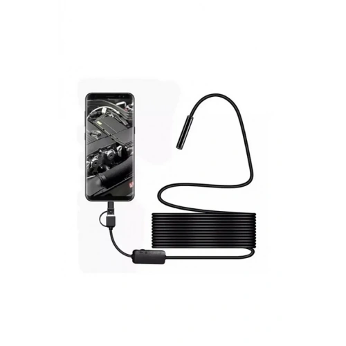 BFS Vtn-02 Endoskop Yılan Video Kamera Led’li 2 Metre 7 Mm Sert Kablo Su Geçirmez