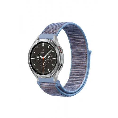 BFS  Watch 22mm Hasırlı Cırtcırtlı Kordon - Mavi