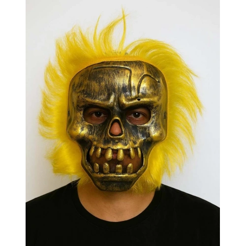 BFS  Wild Skull - Bakır Kafatası Sarı Saçlı İskelet Maske