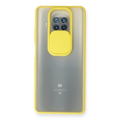 BFS  Xiaomi Mi 10T Lite Kılıf Palm Buzlu Kamera Sürgülü Silikon - Sarı