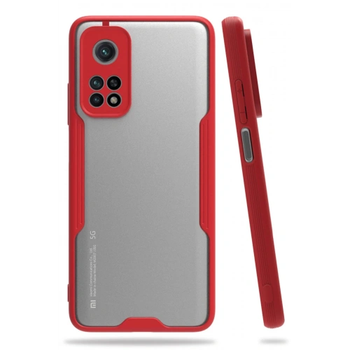 BFS  Xiaomi Mi 10T Pro Kılıf Platin Silikon - Kırmızı