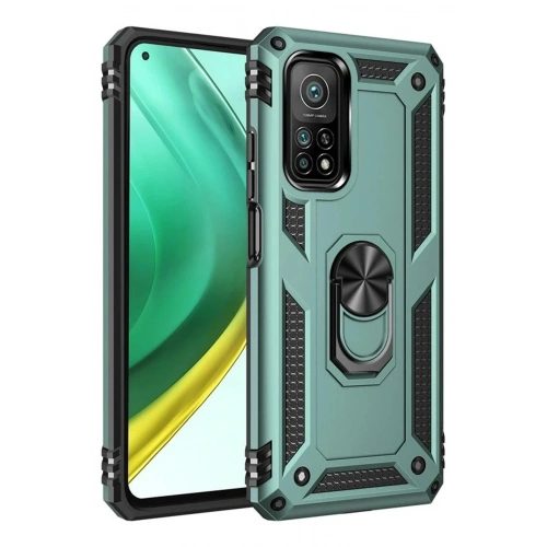 BFS  Xiaomi Mi 10T Pro Kılıf Sofya Yüzüklü Silikon Kapak - Yeşil