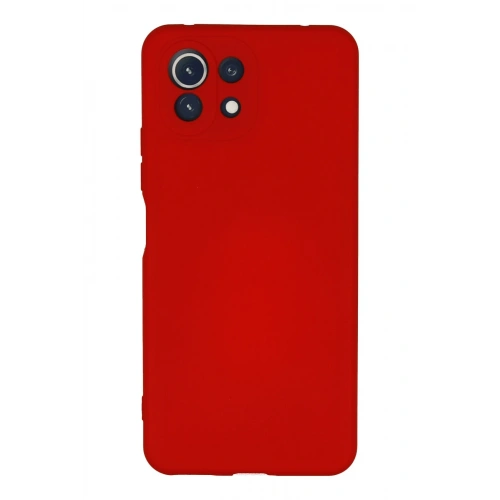 BFS  Xiaomi Mİ 11 Lite Kılıf Nano içi Kadife Silikon - Kırmızı