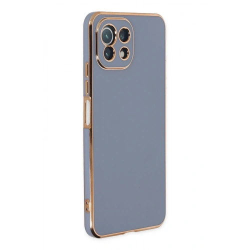 BFS  Xiaomi Mİ 11 Lite Kılıf Volet Silikon - Mavi