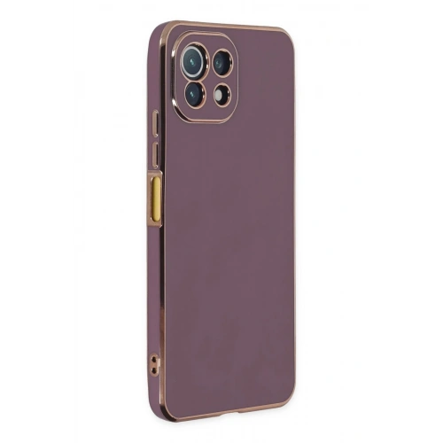 BFS  Xiaomi Mİ 11 Lite Kılıf Volet Silikon - Mor