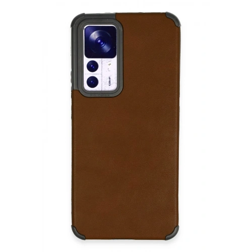 BFS  Xiaomi Mi 12T Kılıf Loop Deri Silikon - Kahverengi
