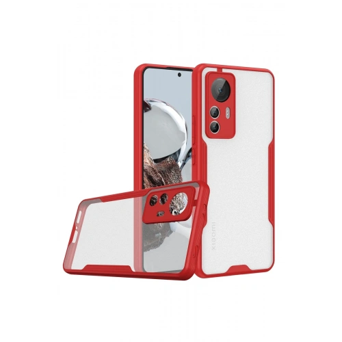 BFS  Xiaomi Mi 12T Kılıf Platin Silikon - Kırmızı