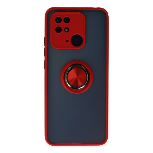 BFS  Xiaomi Poco C40 Kılıf Montreal Yüzüklü Silikon Kapak - Kırmızı