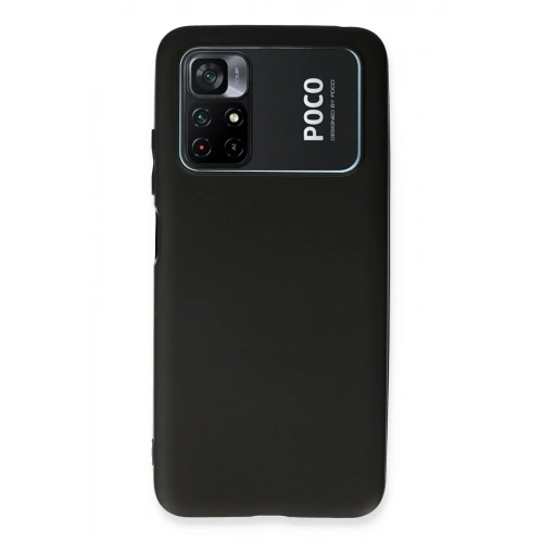 BFS  Xiaomi Poco M4 Pro 4G Kılıf First Silikon - Siyah