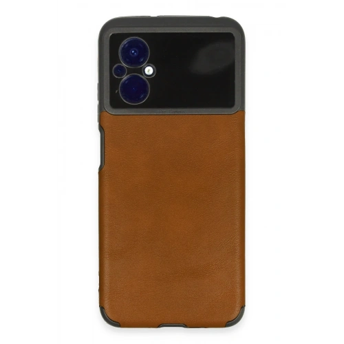 BFS  Xiaomi Poco M5 Kılıf Loop Deri Silikon - Kahverengi