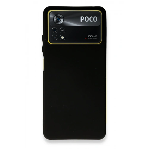 BFS  Xiaomi Poco X4 Pro 5G Kılıf First Silikon - Siyah