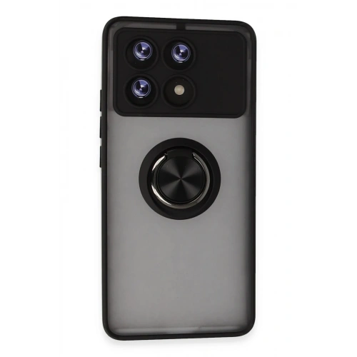 BFS  Xiaomi Poco X6 Pro Kılıf Montreal Yüzüklü Silikon Kapak - Siyah