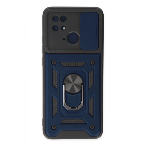 BFS  Xiaomi Redmi 10C Kılıf Pars Lens Yüzüklü Silikon - Lacivert