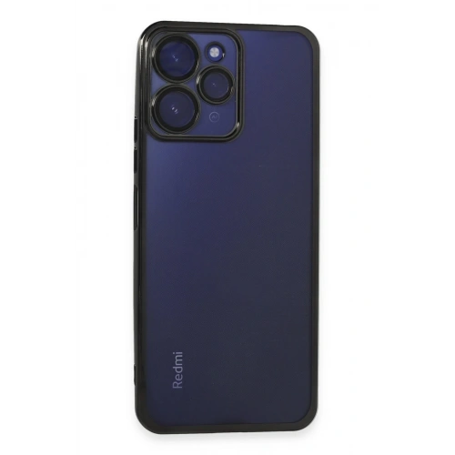 BFS  Xiaomi Redmi 12 Kılıf  Lensli Silikon - Siyah