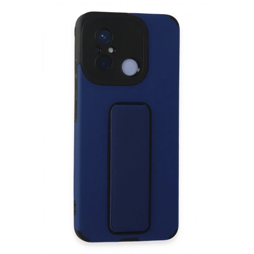 BFS  Xiaomi Redmi 12C Kılıf Mega Standlı Silikon - Mavi