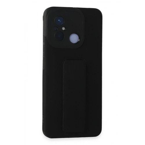 BFS  Xiaomi Redmi 12C Kılıf Mega Standlı Silikon - Siyah