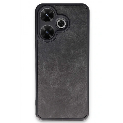 BFS  Xiaomi Redmi 13 4G Kılıf Aras Deri Kapak - Siyah