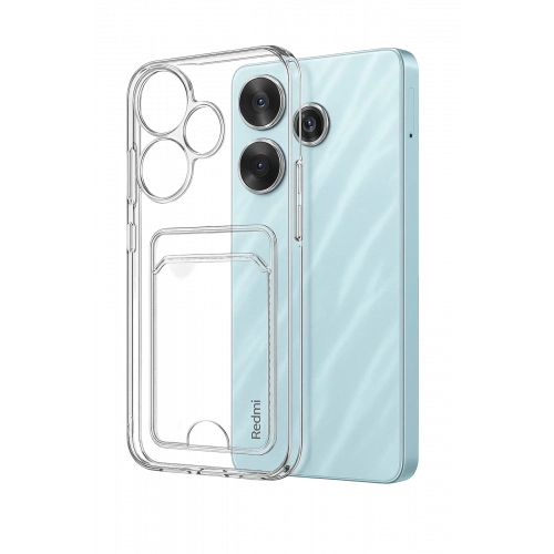 BFS  Xiaomi Redmi 13 4G Kılıf Kart Şeffaf Silikon - Şeffaf