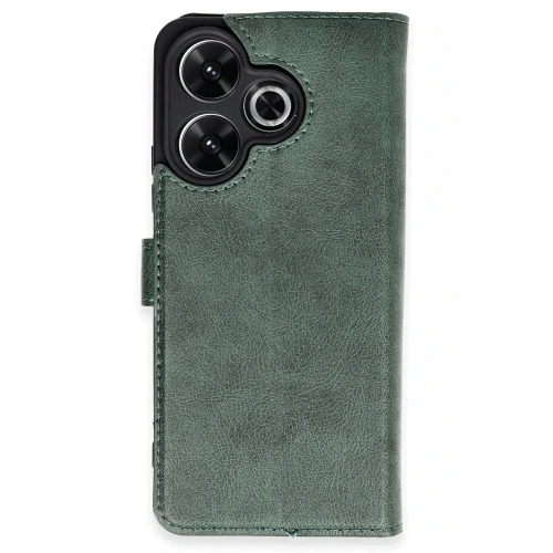 BFS  Xiaomi Redmi 13 4G Kılıf Trend S Plus Kapaklı Kılıf - Yeşil