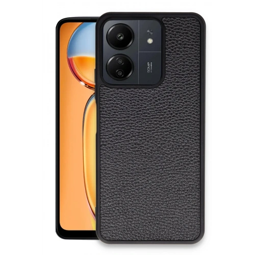 BFS  Xiaomi Redmi 13C Kılıf Aras Deri Kapak - Siyah