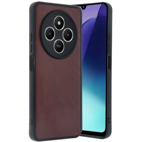 BFS  Xiaomi Redmi 14C Kılıf Aras Deri Kapak - Bordo