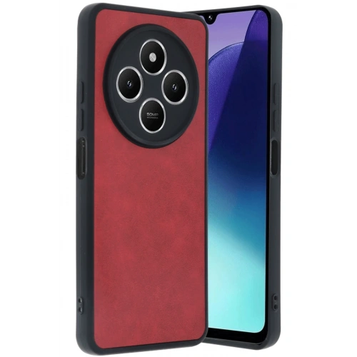 BFS  Xiaomi Redmi 14C Kılıf Aras Deri Kapak - Kırmızı