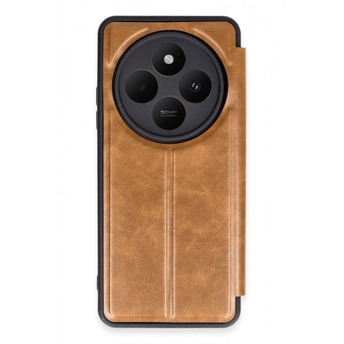 BFS  Xiaomi Redmi 14C Kılıf Flip Cover - Taba