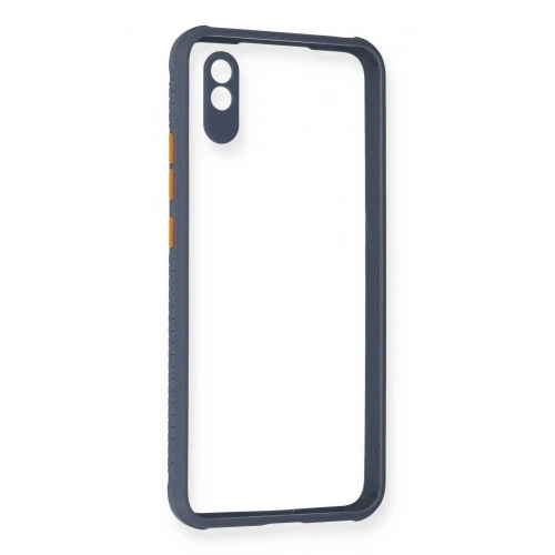 BFS  Xiaomi Redmi 9A Kılıf Miami Şeffaf Silikon - Gri