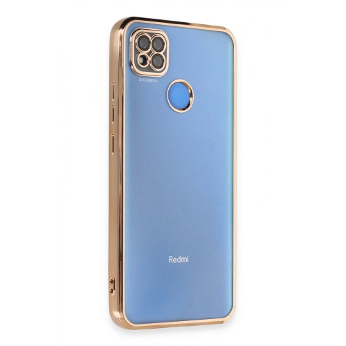 BFS  Xiaomi Redmi 9C Kılıf  Lensli Silikon - Gold