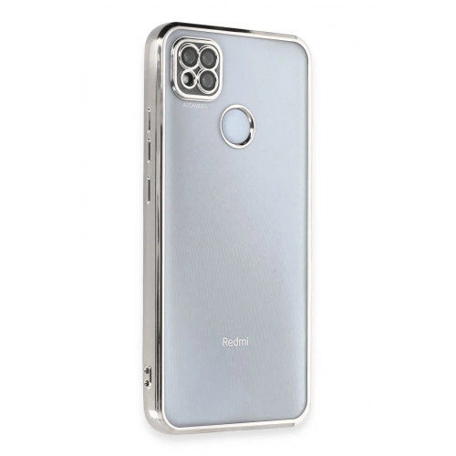 BFS  Xiaomi Redmi 9C Kılıf  Lensli Silikon - Gümüş