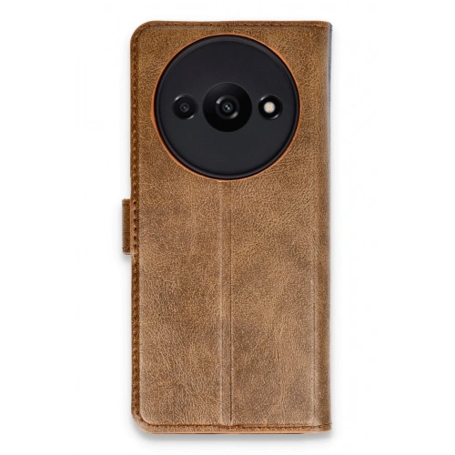 BFS  Xiaomi Redmi A3 4G Kılıf Trend S Plus Kapaklı Kılıf - Taba