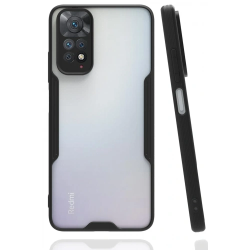 BFS  Xiaomi Redmi Note 11 Kılıf Platin Silikon - Siyah