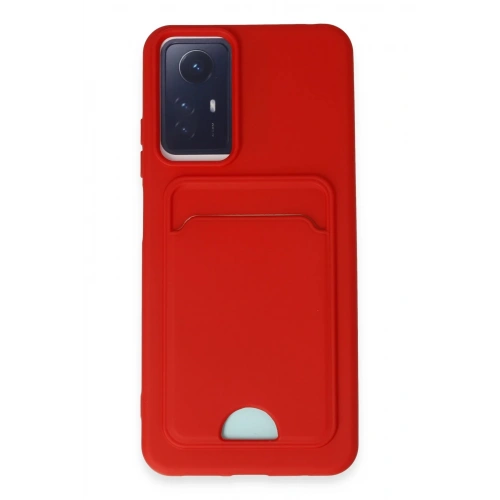 BFS  Xiaomi Redmi Note 12S Kılıf Kelvin Kartvizitli Silikon - Kırmızı
