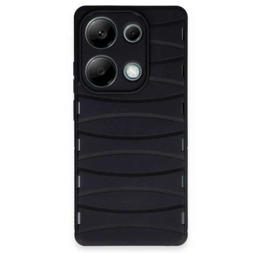 BFS  Xiaomi Redmi Note 13 Pro 4G Kılıf Bibercas Silikon Kapak - Siyah