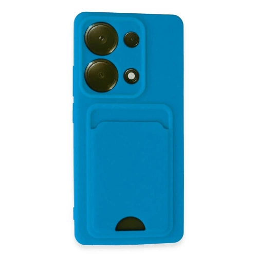 BFS Xiaomi Redmi Note 13 Pro 4G Kılıf Kelvin Kartvizitli Silikon - Mavi