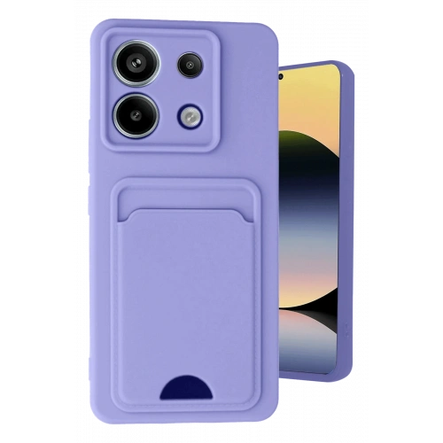 BFS  Xiaomi Redmi Note 13 Pro 5G Kılıf Kelvin Kartvizitli Silikon - Lila
