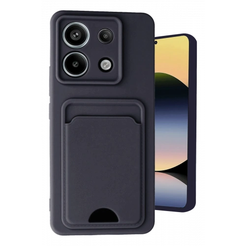 BFS  Xiaomi Redmi Note 13 Pro 5G Kılıf Kelvin Kartvizitli Silikon - Siyah