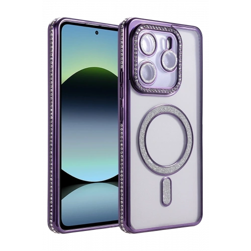 BFS  Xiaomi Redmi Note 14 4G Joke Simli Magneticsafe Kılıf - Derin Mor