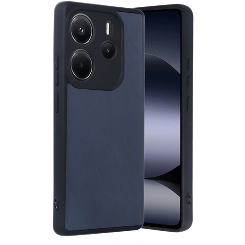 BFS  Xiaomi Redmi Note 14 4G Kılıf Aras Deri Kapak - Lacivert