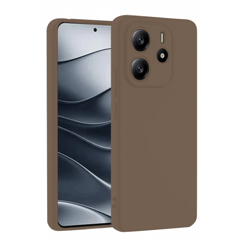 BFS  Xiaomi Redmi Note 14 4G Kılıf First Silikon - Kahverengi