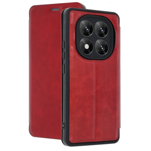 BFS  Xiaomi Redmi Note 14 Pro 5G Kılıf Flip Cover - Kırmızı