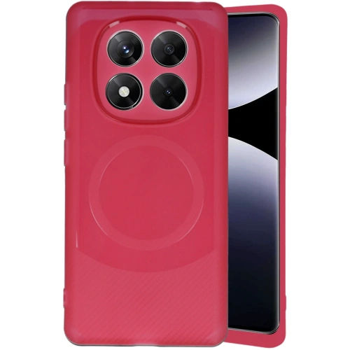 BFS  Xiaomi Redmi Note 14 Pro 5G Kılıf Maya Karbon Kapak - Bordo