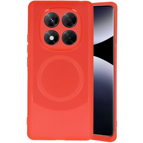 BFS  Xiaomi Redmi Note 14 Pro 5G Kılıf Maya Karbon Kapak - Kırmızı